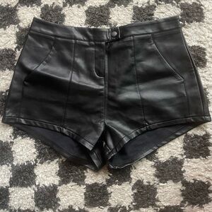 Edikted Ramona faux leather shorts